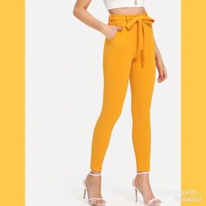 🆕Self Tie Solid Skinny Pants🆕